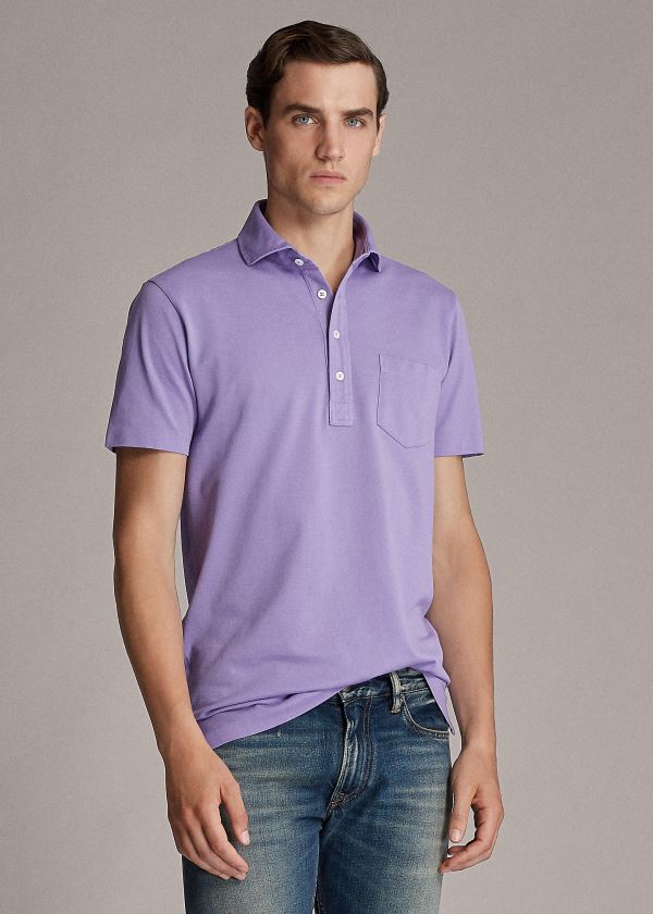 Camisa Polo Ralph Lauren Hombre Morados - Washed Piqué - OQDIZ5643